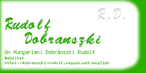 rudolf dobranszki business card