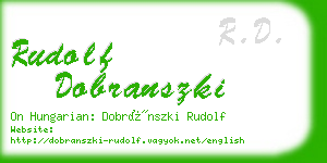 rudolf dobranszki business card